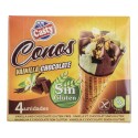 Cono helado vainilla-chocolate sin gluten Casty caja 4 ud