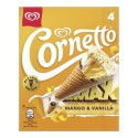 Cono de helado mango y vainilla Cornetto Max caja 4 ud 360 ml