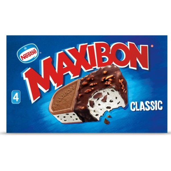 Sandwich de helado de nata Maxibon Classic caja 4 ud 560 ml