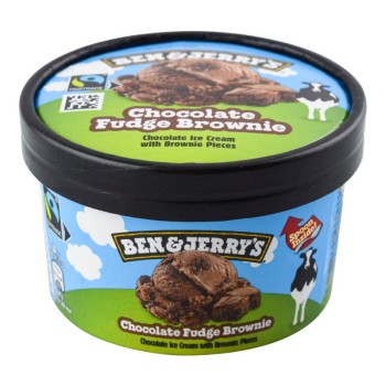 Helado de crema de chocolate con trocitos de brownie de chocolate Ben&Jerry's Chocolate Fudge Brownie  tarrina 100 ml