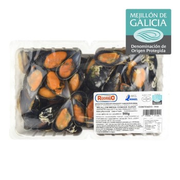 Mejillón de Galicia media concha Rucagel bolsa 900 g