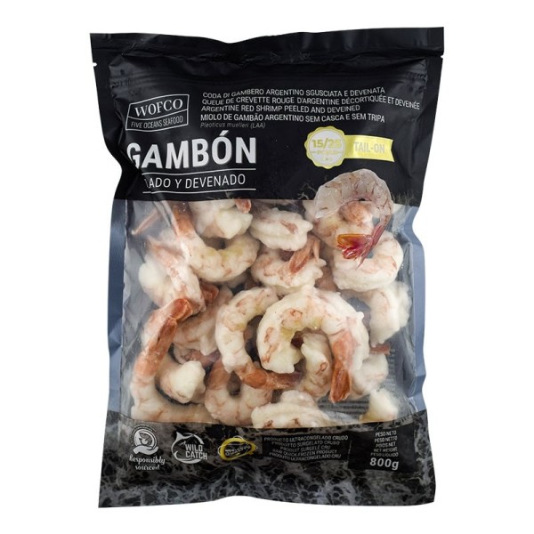Comprar Gambón pelado y devenado 15/25 Wofco 800 g